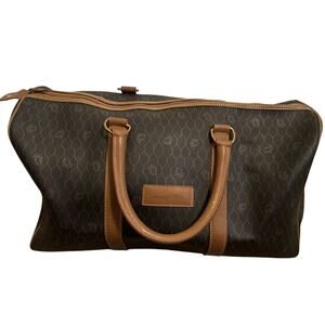 Christian Dior Black Monogram Trotter Boston Duffle Bag 112d22 Vintage